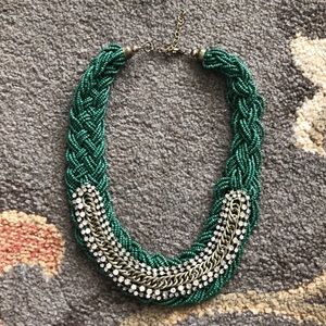 Green beaded necklace